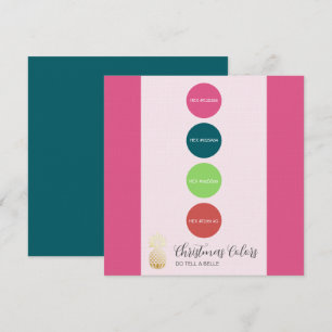 Invitation Joyeuse palette de couleurs de Noël brillantes