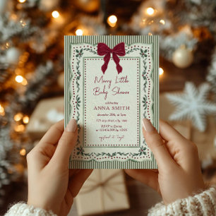 Invitation Joyeuse petite fête de bébé, Noël fantaisiste 
