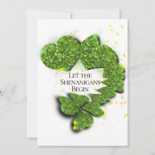 Invitation Joyeuse Saint Patrick, que les Shenanigans commenc