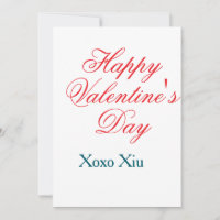 Joyeuse Saint-Valentin rouge bleu xoxo amour nom
