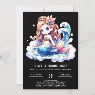 Invitation Joyeuse Sirène Anniversaire