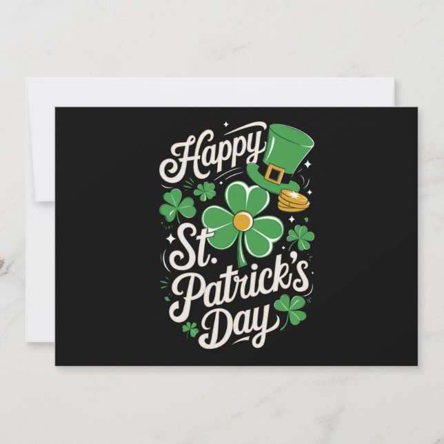 Invitation Joyeuse St Patrick's Day Patrimoine Irlandais St P (Devant)