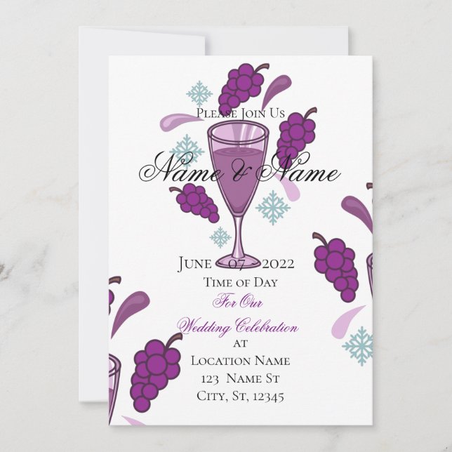 Invitation Joyeuses Fêtes de Boisson de Vin Tonnerre_Cove (Devant)