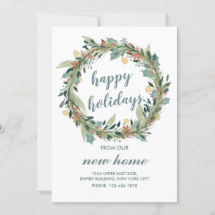 Invitation Joyeuses fêtes de notre nouvelle maison couronne d