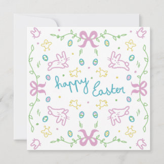 Invitation Joyeuses Pâques Message Mignon 