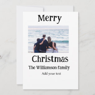 Invitation Joyeuses vacances ajouter le nom de famille photo