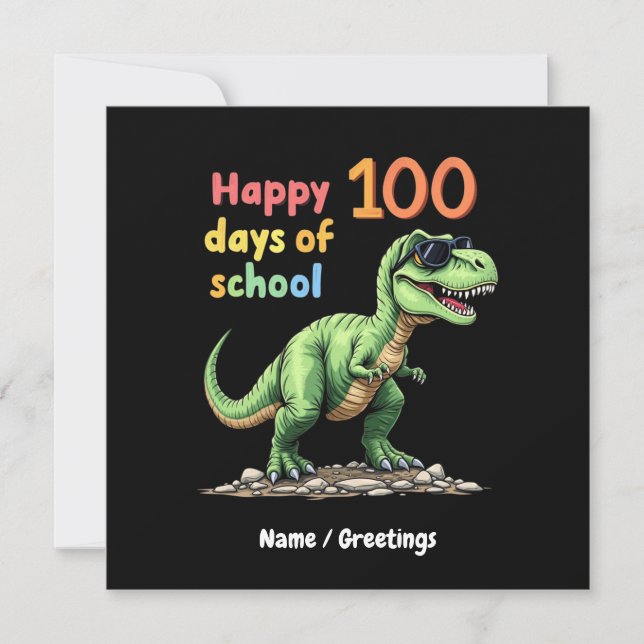 Invitation Joyeux 100 jours de célébration scolaire Smarter (Devant)