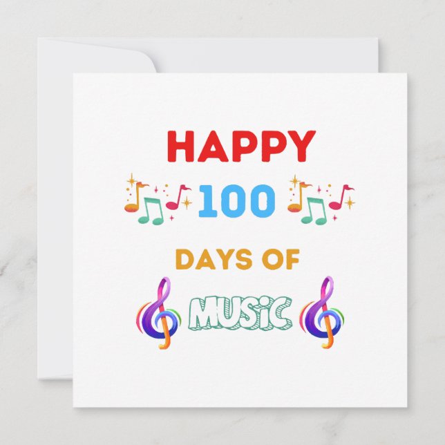 Invitation Joyeux 100 Jours de musique (Dos)
