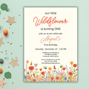 Invitation Joyeux 1er anniversaire de la petite abeille de la