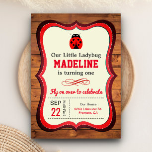 Invitation Joyeux 1er Anniversaire pour les Filles avec de Mi