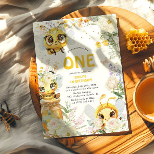 Invitation Joyeux 1er anniversaire Sweet to Bee