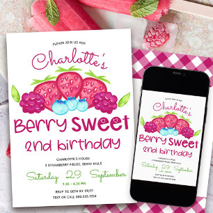 Invitation Joyeux 2e Anniversaire aux Fruits