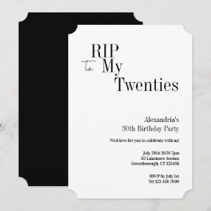 Invitation Joyeux 30e anniversaire minimaliste