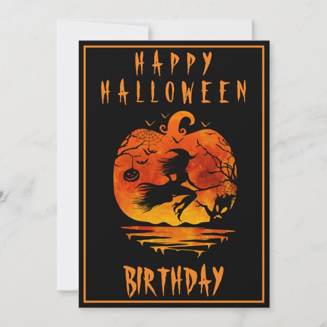 INVITATION JOYEUX 40E ANNIVERSAIRE FÊTE D'HALLOWEEN (Devant)