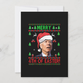 Invitation Joyeux 4 de Pâques drôle Joe Biden Noël