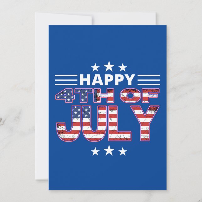 Invitation Joyeux 4 juillet  (Devant)