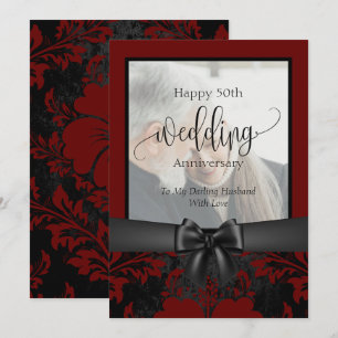 Invitation Joyeux 50e anniversaire de mariage photo tradition