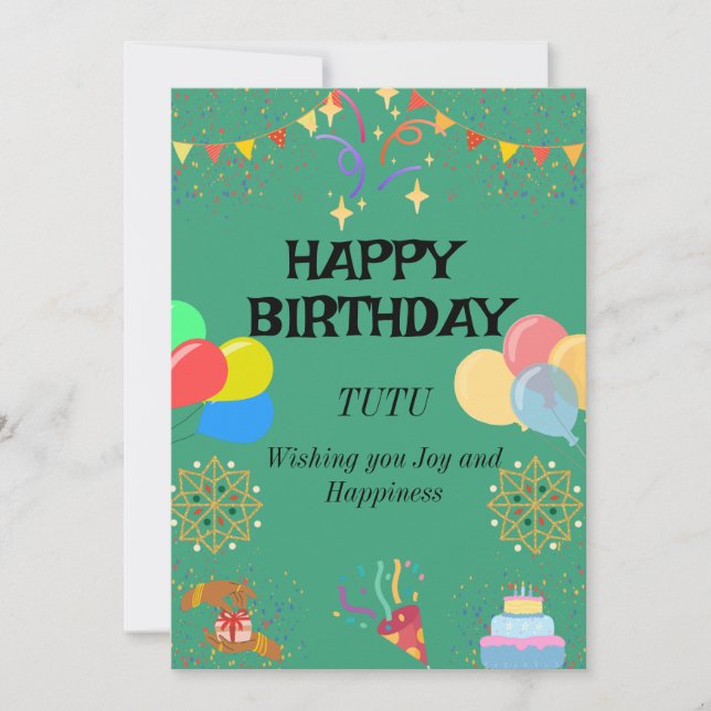 Invitation Joyeux Anniversaire (Devant)