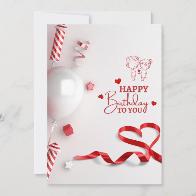 Invitation Joyeux anniversaire (Devant)