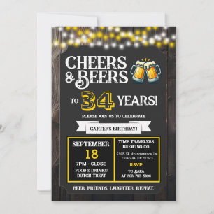 Invitation Joyeux Anniversaire à la Brasserie : 34 Ans de Che