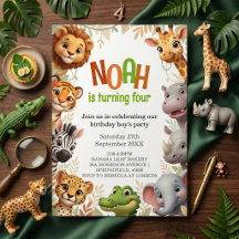 Joyeux Anniversaire Animaux de la Jungle