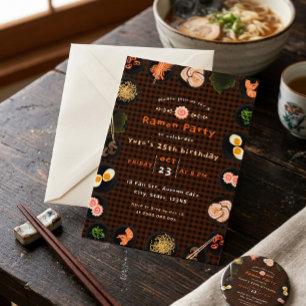 Invitation Joyeux anniversaire aux amateurs de nouilles japon