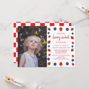 Invitation Joyeux Anniversaire aux Fruits Rouges