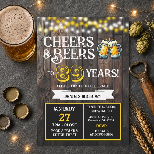 Invitation Joyeux Anniversaire Brasserie Acclamations et Bièr (Créateur téléchargé)