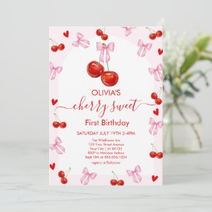 Invitation Joyeux Anniversaire Cerises Sucrées 1er Anniversai