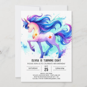 Invitation Joyeux anniversaire de cheval à imprimer