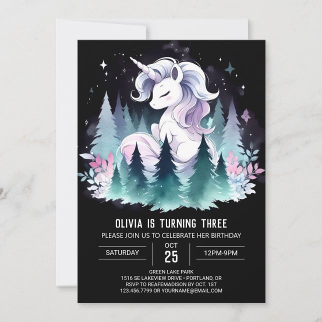Invitation Joyeux anniversaire de Cheval Personnalisé (Devant)