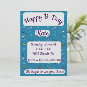 Invitation Joyeux anniversaire de crevettes
