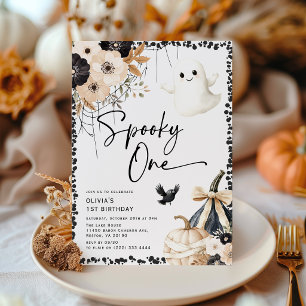 Invitation Joyeux Anniversaire de Fantôme Mignon Spooky One 1