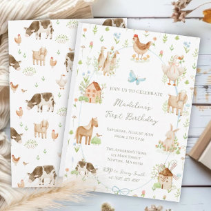 Invitation Joyeux Anniversaire de Ferme Grandmillénaire Peint