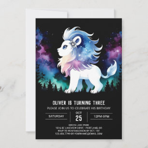 Invitation Joyeux anniversaire de lion adorable
