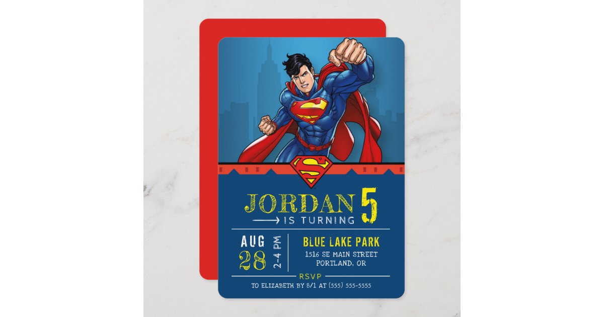 Invitation Joyeux Anniversaire De Superman Zazzle Fr