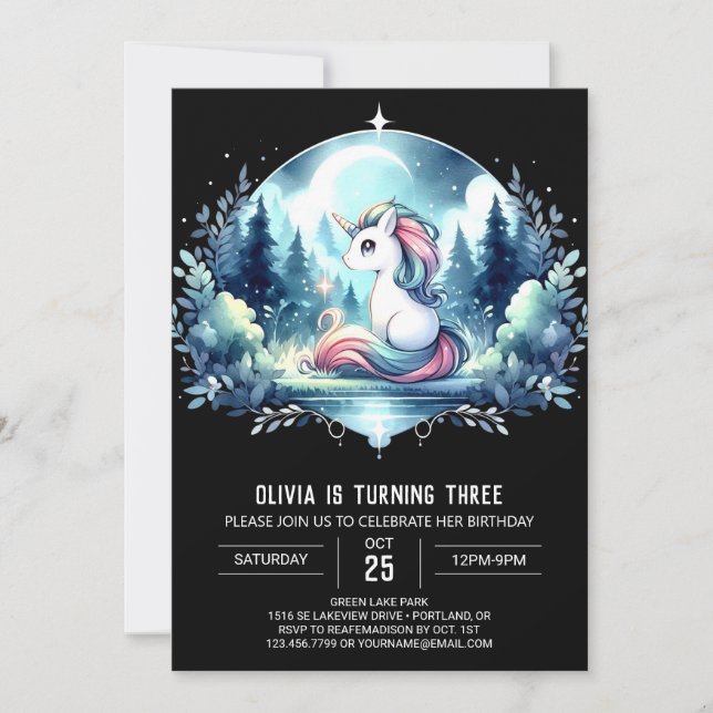 Invitation Joyeux anniversaire de Whimsy Horse (Devant)