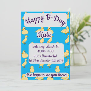 Invitation Joyeux anniversaire des canettes