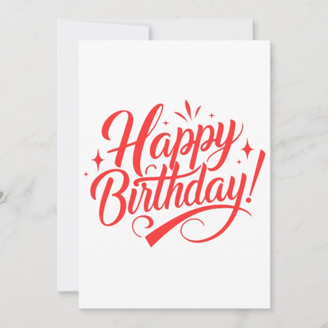 Invitation Joyeux Anniversaire Design – Parfait pour les Cart (Devant)