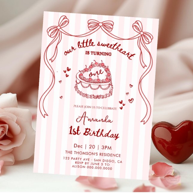 Invitation Joyeux Anniversaire Dessiné à la Main Saint-Valent (Créateur téléchargé)