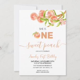 Invitation Joyeux Anniversaire Douce Pêche