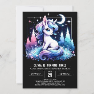 Invitation Joyeux Anniversaire du Cheval Élégant