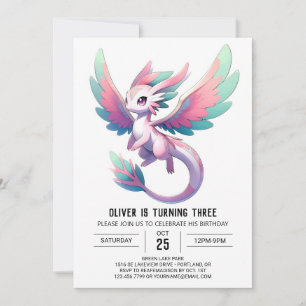 Invitation Joyeux Anniversaire du dragon lunaire