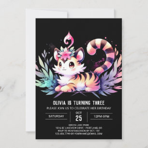 Invitation Joyeux Anniversaire du Tigre du Château