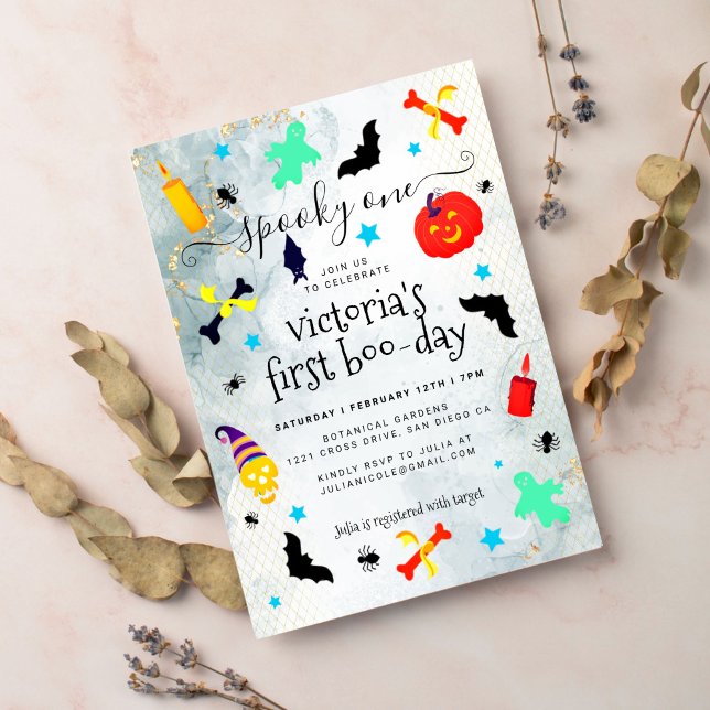 Invitation Joyeux Anniversaire Halloween de Petit Boo Effraya (Créateur téléchargé)