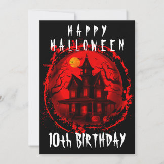 INVITATION JOYEUX ANNIVERSAIRE HALLOWEEN FÊTE SUR MESURE