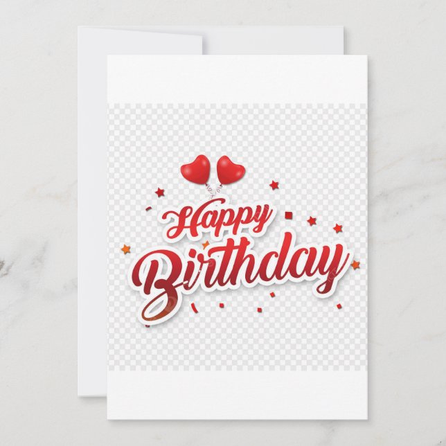 Invitation Joyeux anniversaire ! J'espère que vous avez un fi (Devant)