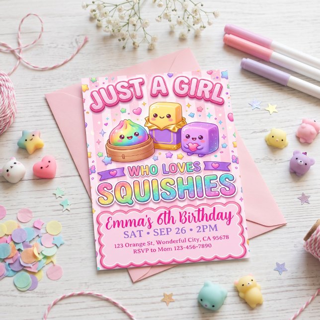 Invitation Joyeux Anniversaire Mignon  (Créateur téléchargé)