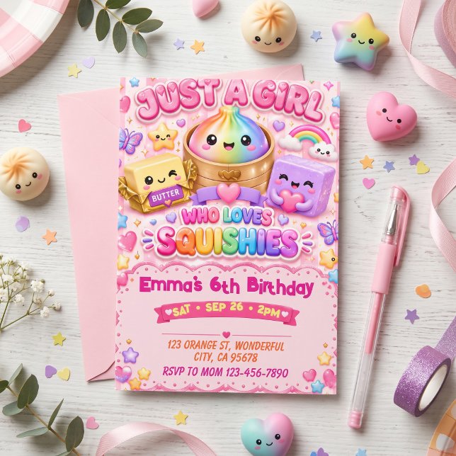 Invitation Joyeux Anniversaire Mignon  (Créateur téléchargé)