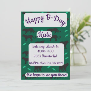 Invitation Joyeux Anniversaire Panthères Noires